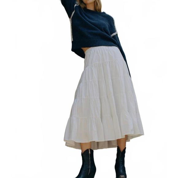 NEW BY TOGETHER for a moment midi skirt in off white - Picture 5 of 6